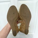 Christian Louboutin  Gold Leather Strappy Cork Wedges - US7 IT37 Photo 5