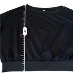 Halara NWT Sweatshirt Women’s Size XL Black Bishop Sleeve Drop Shoulder Relaxed Photo 7