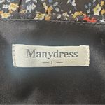 Manydress Womens Chiffon Floral Print‎ Vneck Casual Mini Boho Swing Dress Large Photo 13