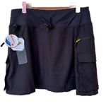 Women's Hiking Cargo Skort Travel Athletic Golf Zipper Pockets Quick Dry UPF 50 Black Size L Photo 1