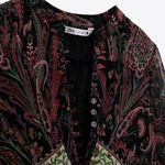 ZARA NEW FLOWY PRINTED DRESS MINI LONG SLEEVE BUTTONED SLIT CUFF WOMENS SIZE XS Photo 6