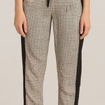 Truth NYC Black & White Grid Print Jogger Pants Photo 0
