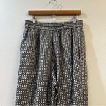 Anthropologie Ollari  Women's Tasseled Joggers Size Large Black & White Photo 7