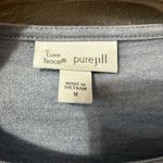 J Jill Pure Dress Women's Medium Blue Luxe Tencel Tunic Long Sleeve Pocket Beach Photo 2