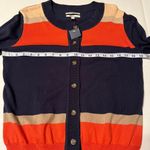 G.H. Bass & Co. colorblock striped cardigan Womens Size Medium NEW Blue Photo 8