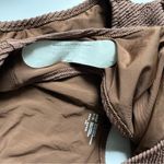 Aerie Crinkle Birthday Scoop Cheekiest One Piece Swimsuit NWT Brown Pink Photo 8