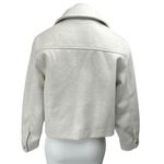 ZARA  Women's Ivory White Snap Button Down Collar Duster Pea Coat Jacket Size S Photo 1