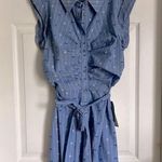 Eliza J  Poplin Pinstripe Shirt Dress NWT Nordstrom Size 10 Blue Photo 2