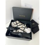 Maje  Frankie Sandals Gladiator Chain Logo Black Leather EU 41 US 10.5 NEW Photo 15