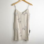 Lulus Elevated Approach Neutral Beaded Sequin Floral Shift Mini Dress Medium Photo 1