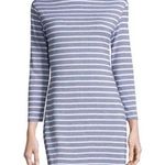 Sail To Sable Blue&White Stripe Long Sleeve Shift Dress Sz.M Photo 0