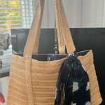 Draper James everyday straw bag with floral scarf Photo 1