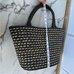 Annabel Ingall Raffia Woven Basket Tote Bag Green Photo 5