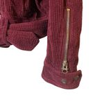 Free People Women's Red Slouchy Dolman Corduroy Moto Jacket Size M Photo 6