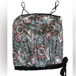 Colorful Geometric Print Tank Bathing Suit Pink Size XL Photo 0