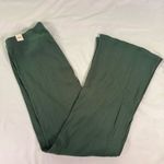 Aerie NWT Green Size L Flared High Waist Kick Flare Ribbed Pants Cropped Cotton Photo 2