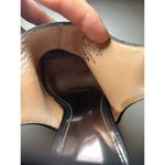 Coach Lillie High Mirrored Block Heel Peep Toe Sling Back Black Leather Shoes 8 Photo 9