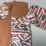 Vintage Saddlebrooke Western Wear Brown Buffalo Cactus Button Up T Photo 7
