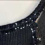 Vintage 90s Pronto Moda Fuzzy Angora Sequin Black Sweater Tank Top Holidays L Size L Photo 2
