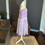 Women’s Short Purple Chiffon & Lace Prom Party Homecoming Dress Corset Size 18 Photo 3