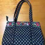 Vera Bradley  Navy Tote with Floral Embroidery and matching coin purse Photo 2