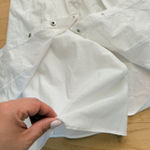 Nanette Lepore  White Button Front Puff Sleeve Belted Midi Dress Size 8 Photo 4