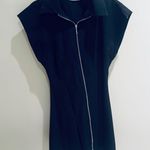 ZARA  Mini Dress Full Zip Sleeveless Collared Black Dress‎ Size S Photo 0