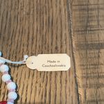 Chic Red and White Beaded Necklace Photo 2