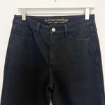 Soft Surroundings  Denim Touch of Lace Straight Leg Slim Ankle Jeans Black Size 6 Photo 2