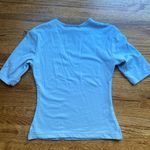 Self Esteem Y2K Baby Blue V-neck Top Photo 3