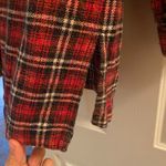 Angie Red Faded Plaid Button Up Flannel Size M Photo 2