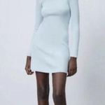 ZARA Light Blue Long Sleeve Dress NWT Photo 1