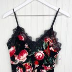 Anthropologie NEW  Foxiedox Autumnal Slip Dress  Size Small Petite Black Floral Photo 3