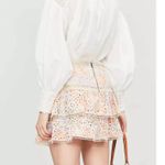Alice + Olivia Kirsten Embroidered Eyelet Posy Garden Ruffle Mini Skirt Photo 2