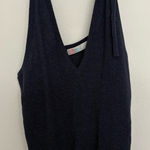 FP Beach  Size L Blue Tank Tie Adjustable Straps Womens knit top Photo 0