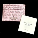 Kate Spade Pink Linked Hearts Leather Slim Card Case Photo 2