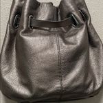 Cole Haan Y2K Vintage  Metallic Silver Leather Bucket Bag Photo 11