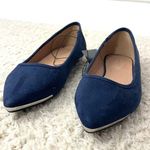 Lane Bryant COPY - Navy blue vegan suede flats sz9W Photo 3
