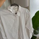 H&M White Oversized Button Up Shirt Photo 0