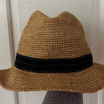 Halogen  Straw Hat with Black‎ Ribbon NEW NWT Photo 0