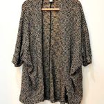 Woman’s Black tan Shaw cardigan sz Small Photo 0
