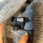 Paige Gray Wool Blend Drop Shoulder Turtle Neck Sweater Women Sz XS Photo 6