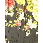 Black Floral Maxi Dress V Neck Long Sleeve Boho Women'ssize XXXL no belt Size undefined Photo 2