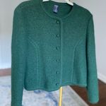 Lands' End 100% Wool  Cardigan Blazer Scandi Structured Dark Academia Winter Fall Photo 0