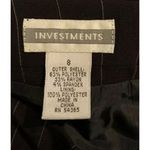 Investments 002-001  Skirt Women's Size 8 Black‎ Pinstripe medium office work Photo 6