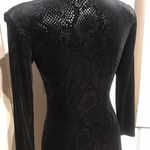 Laura Ashley Vintage Flora Ashley Velvet Snake Embossed Print Oversized Blazer Coat Photo 3