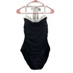 Ralph Lauren Swimsuit Size 14 Bel Air Bandeau Black White One Piece Women NEW Photo 4