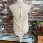 Mustard Seed  Cream Scoop Neck Halter Bodysuit Size L Photo 4