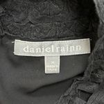 Daniel Rainn Anthropologie  Black Boho Lace Long Sleeve Mock Neck Blouse Top Sz M Photo 4