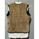 Laura Fisher Bonvallet Vintage Chenille Gold Black Textured Art to Wear Vest Size undefined Photo 3